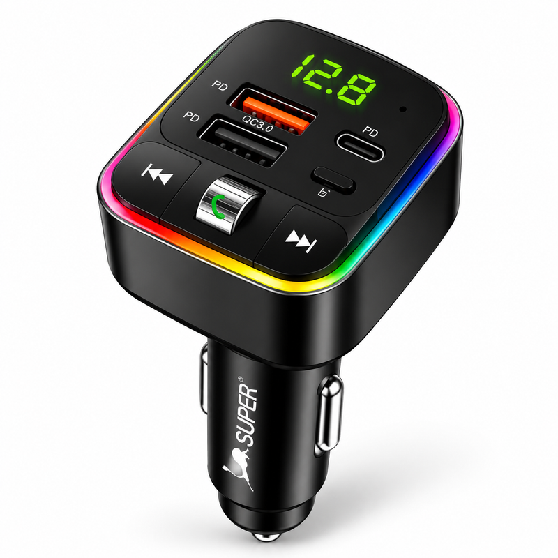 Cargador para Auto 66W con Bluetooth y Carga Rápida